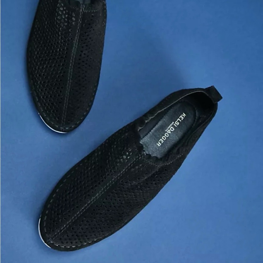 Kelsi Dagger Black Slip-On Shoes